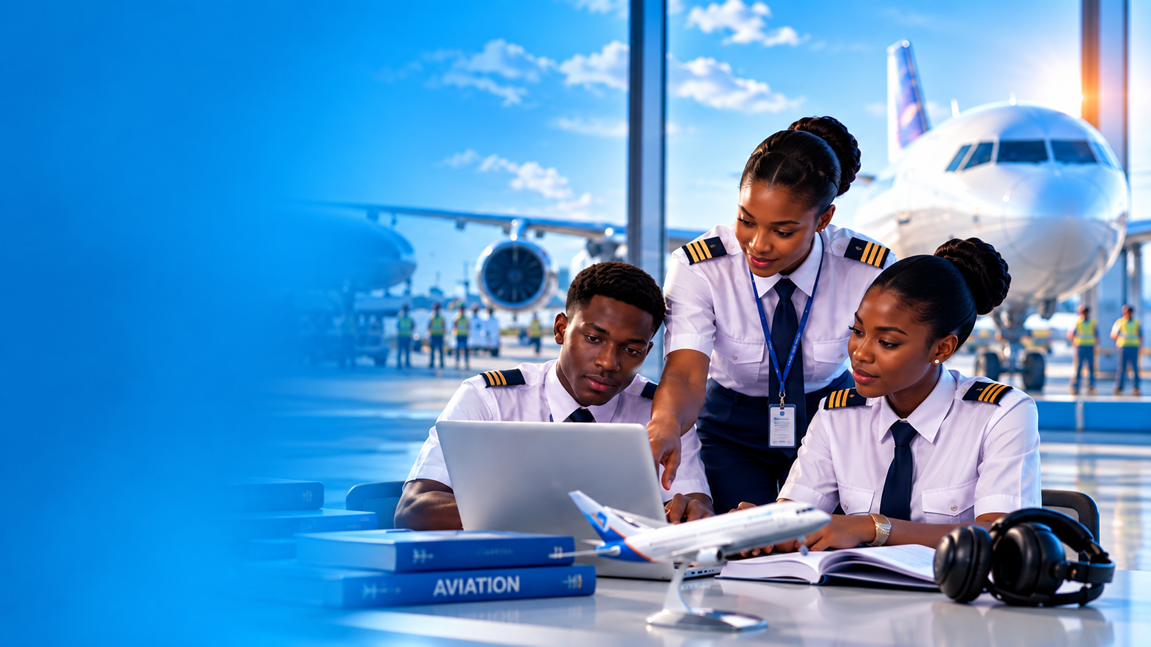 Pim Aviation Academy students learning aviation skills